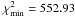 \hbox{$\chi^2_{\rm min}=552.93$}