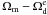 \hbox{$\Omega_{\rm m}-\Omega_{\rm d}^{\rm e}$}
