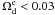 \hbox{$\Omega_{\rm d}^{\rm e}<0.03$}