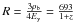 \hbox{$R=\frac{3 \rho_{\rm b}}{4E_{\gamma}}=\frac{693}{1+z}$}