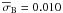\hbox{$\overline{\sigma}_\mathrm{B} = 0.010$}