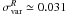 \hbox{$\sigma_{\rm var}^{R} \simeq 0.031$}