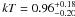 \hbox{$kT = 0.96^{+0.18}_{-0.20}$}