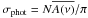 \hbox{$\sigma_{\mathrm{phot}} = N\overline{A(\nu)}/\pi$}