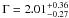 \hbox{$\Gamma = 2.01^{+0.36}_{-0.27}$}