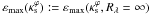 \hbox{$\varepsilon_{\rm max}(\kappa_{\rm s}^\varphi):= \varepsilon_{\rm max}(\kappa_{\rm s}^\varphi, R_\lambda=\infty)$}