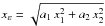 \hbox{$x_\varepsilon=\sqrt{a_{1}\,x_1^2+a_{2}\,x_2^2}$}