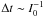 \hbox{$\Delta t\sim I_0^{-1}$}
