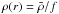 \hbox{$\rho(r)=\bar{\rho}/f$}