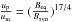 \hbox{$\frac{u_{\rm p}}{u_{\rm m}}=(\frac{B_{\rm eq}}{B_{\rm syn}})^{17/4}$}