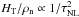 \hbox{$H_{\rm T}/\rho_{\rm n}\propto1/\tau_{\rm NL}^2$}