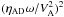 \hbox{$(\eta_{\rm AD}\omega/V_{\rm A}^2)^2$}