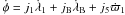 \hbox{$\dot\phi = j_1 \dot\lambda_1 + j_{\rm B}\dot\lambda_{\rm B} + j_5 \dot\varpi_1$}