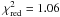 \hbox{$\chi^2_{\rm red}=1.06$}