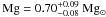 \hbox{$\mathrm{Mg}=0.70_{-0.08}^{+0.09}~\mathrm{Mg}_{\odot}$}