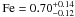 \hbox{$\mathrm{Fe}=0.70_{-0.12}^{+0.14}$}