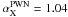 \hbox{$\alpha^{\rm PWN}_{\mathrm{X}} = 1.04$}