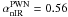 \hbox{$\alpha^{\rm PWN}_{\rm nIR} = 0.56$}