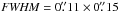 \hbox{${\it FWHM} = 0\farcs11 \times 0\farcs15$}