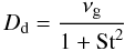 \begin{equation} D_\mathrm{d} = \frac{\nu_\mathrm{g}}{1+\St^2} \label{eq:dust_diffusivity} \end{equation}