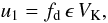 \appendix \setcounter{section}{1} \begin{equation} u_1 = f_\mathrm{d} \,\epsilon\,V_\mathrm{K}, \end{equation}