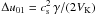 \hbox{$\Delta u_{01}= \csound^2\,\gamma/(2 V_\mathrm{K})$}