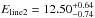 \hbox{$E_{\rm line2}=12.50_{-0.74}^{+0.64}$}