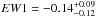 \hbox{$EW1=-0.14_{-0.12}^{+0.09}$}