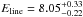 \hbox{$E_{\rm line}=8.05_{-0.22}^{+0.33}$}