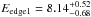 \hbox{$E_{\rm edge1}=8.14_{-0.68}^{+0.52}$}