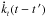 \hbox{$\,{\bf\dot{\it{k}}}_{{_l}}(t-t\,')\,$}