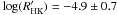 \hbox{$\log(R'_{\rm HK}) = -4.9 \pm{0.7}$}