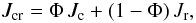 \appendix \setcounter{section}{1} \begin{equation} J_{\rm cr}= \Phi\,J_{\rm c}+ (1-\Phi)\,J_{\rm r}, \end{equation}