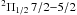 \hbox{$^2\Pi_{1/2} \, 7/2{-}5/2$}