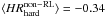 \hbox{$\langle\pedap{HR}{hard}{non-RL}\rangle=-0.34$}
