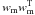 \hbox{$w_{\rm m} w_{\rm m}^{\rm T}$}