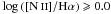 \hbox{$\log\,([\ion{N}{ii}]/\mathrm{H}\alpha) \geqslant 0.0$}