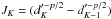 \hbox{$J_{K} = (d_{K}^{\prime -{p/2}} - d_{K-1}^{\prime-{p/2}})$}