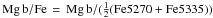 \hbox{$\rm \MgbsFe\,=\,Mg\,b/({1\over 2}(Fe5270 + Fe5335))$}