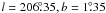 \hbox{$l=206\fdg35, b=1\fdg35$}