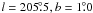 \hbox{$l=205\fdg5, b=1\fdg0$}