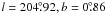 \hbox{$l=204\fdg92, b=0\fdg86$}