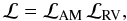 \begin{equation} \likhood = \likhood\iAM\,\likhood\iRV, \end{equation}
