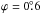 \hbox{$\varphi = 0\fdg6$}