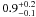 \hbox{$0.9^{+0.2}_{-0.1}$}