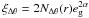 \hbox{$\xi_{\Delta \theta}=2 N_{\Delta \theta}(r) e_{\rm g}^{2\alpha}$}