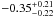 \hbox{$-0.35^{+0.21}_{-0.22}$}