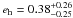 \hbox{$e_{\rm h}=0.38_{-0.25}^{+0.26}$}
