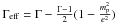 \hbox{$\Gamma_{\mathrm{eff}} =\Gamma - \frac{\Gamma-1}{2}(1 - \frac{m_{\rm p}^2}{e^2})$}