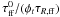 \hbox{$\tau ^0 _{\rm ff} / (\phi_t \tau_{R,\rm ff})$}